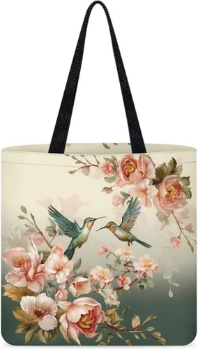Vista 18 de Bolsa de tela para mujeres y niñas, bolsas de comestibles reutilizables