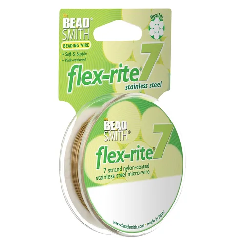 Vista 13 de The Beadsmith Flex-Rite - Alambre de acero inoxidable recubierto de nailon Transparente: 30 pies