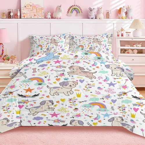 Vista 22 de Juego de edredón de mariposa tamaño individual, juego de ropa de cama estética morado, edredón de microfibra de mariposa lavanda con 2 fundas