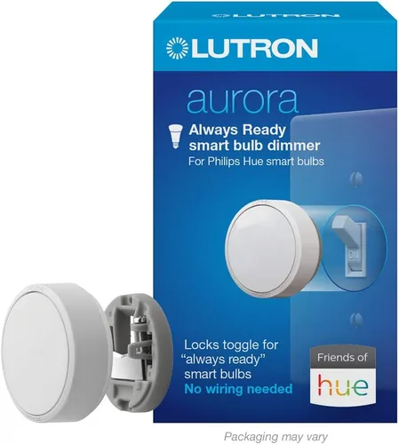 Vista 9 de Lutron Aurora - Interruptor de atenuación de bombilla inteligente para interruptores de paleta para bombillas inteligentes Philips Hue