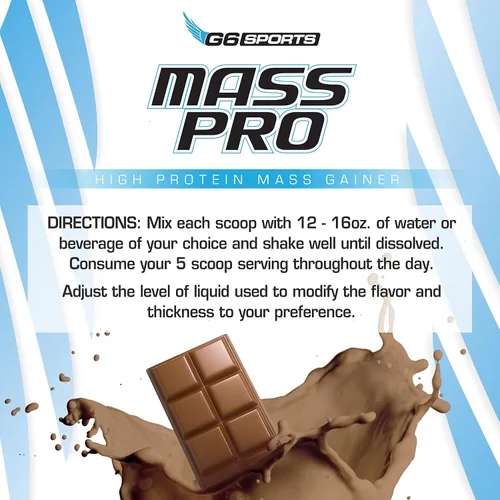 Vista 6 de G6 Mass Pro - Ganador de alto contenido proteico (chocolate)
