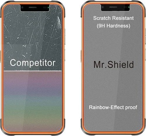 Vista 5 de Mr.Shield Protector de pantalla compatible con Ulefone Power Armor 16S / Power Armor 16 Pro [vidrio templado] [paquete de 3]
