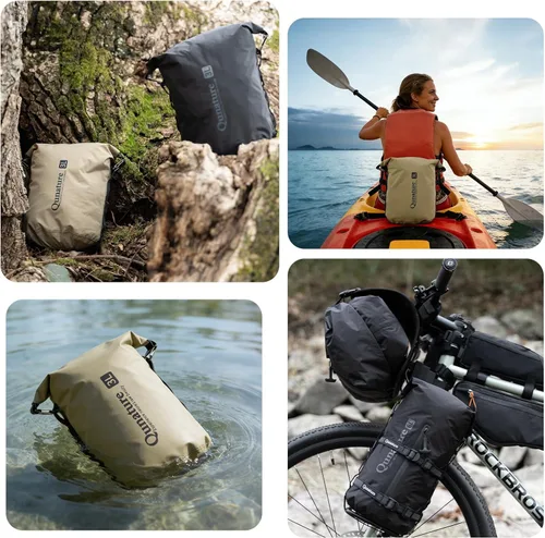Vista 7 de Bolso de la horquilla de la bici, sistema ultraligero impermeable del rollo para Bikepacking Negro