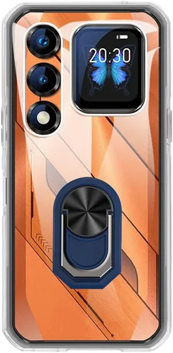 Vista 9 de Estuche y soporte de anillo para Oukitel WP66 - transparente+negro Paquete combinado 2 en 1 de 6.6 pulgadas que incluye cubierta de parachoques a