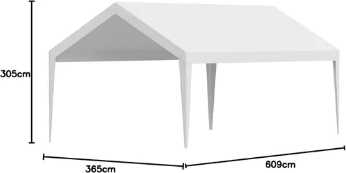 Vista 65 de VEVOR Cobertizo Tienda de Almacenamiento Exterior Portátil Resistente de 6 x 8 x 7 pies, Refugio de Cochera Garaje Impermeable con Puerta Enrollable