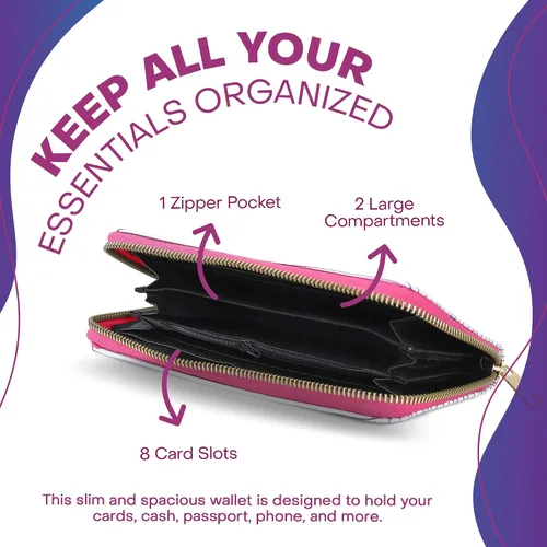 Vista 4 de Rave Envy Billetera para niñas, billetera para niñas, billetera para niños, lindas carteras de moda para mujer, carteras pequeñas de moda para mujer