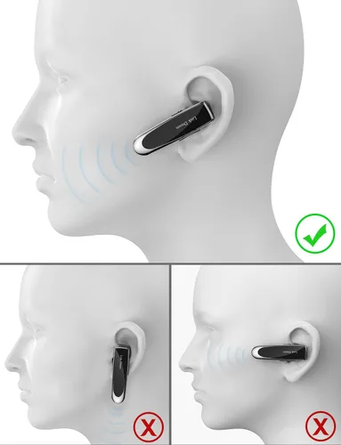 Vista 6 de Link Dream Auricular Bluetooth para teléfono celular, manos libres, auriculares inalámbricos con cancelación de ruido, micrófono 24 horas hablando