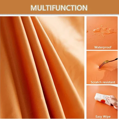 Vista 6 de Fundas de cojín de piel sintética, funda elástica para sofá, impermeable, protector de muebles de repuesto (A 1)