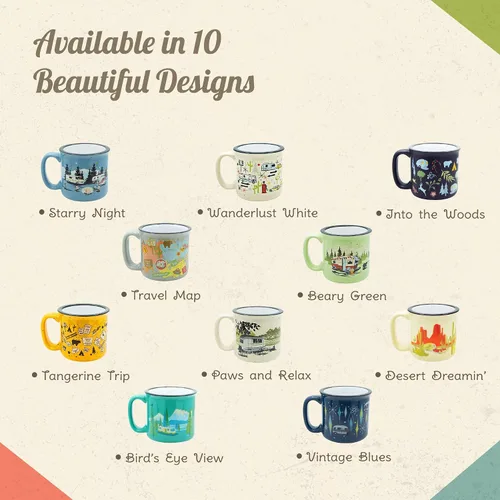 Vista 3 de Camp Casual CC-004Y Desert Dreamin' - Taza, Noche estrellada, Azul