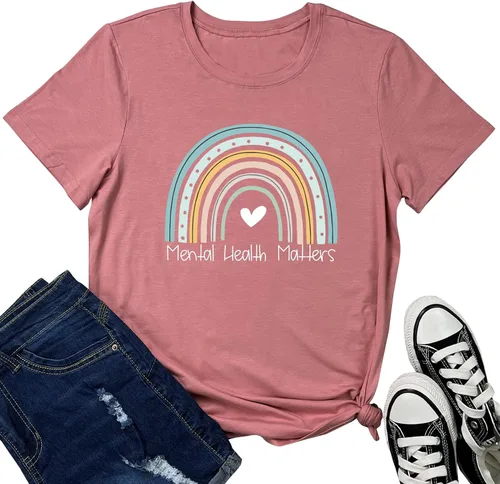 Vista 6 de ROSEPARK Camisetas gráficas para mujer, lindas camisetas de verano Albaricoque