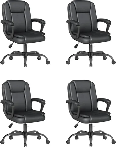Vista 17 de Silla de oficina ejecutiva, cómodas sillas ergonómicas de escritorio para computadora con reposabrazos abatibles, soporte lumbar, respaldo alto