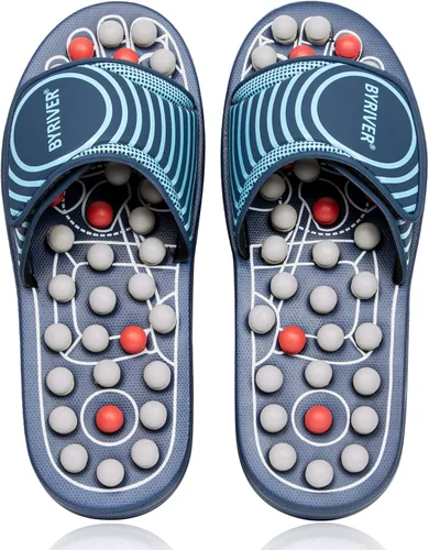Vista 7 de BYRIVER Herramienta de Masaje de Pies de Tejido Profundo, Sandalias de Masaje Chanclas, Neuropatía Artritis Espalda Fascitis Plantar Alivio