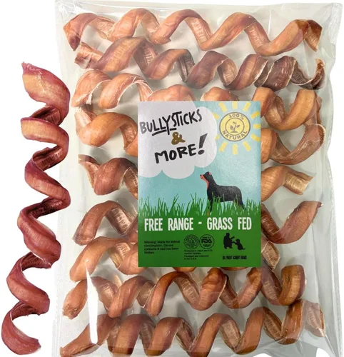 Vista 12 de BULLYSTICKS & MORE Bully Sticks de 6 pulgadas (regulares, paquete de 16 unidades), palitos para perros medianos 100% carne de res alimentada