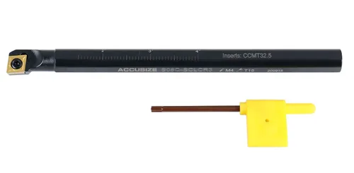 Vista 13 de Accusize Industrial Tools 1-1/2'' por 14'' de longitud total, barra de estuario indexable RH SCLCR con insertos de carburo CCMT432, P252-S415