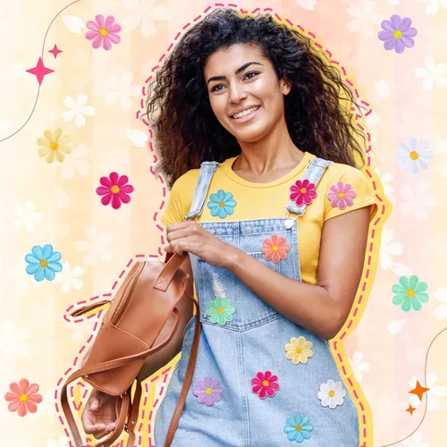 Vista 5 de Tigeen 60 parches de flores para planchar con bonitos parches de flores para coser en apliques bordados, parches de costura para bolsos, chaquetas