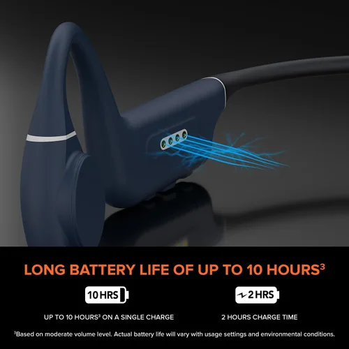 Vista 5 de Creative Outlier Free Pro+ - Auriculares de conducción ósea con MP3 de 8 GB Conducción ósea, 8GB MP3, IPX8 impermeable, oreja abierta, ligera