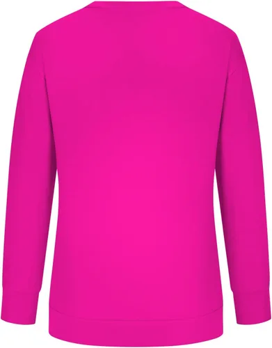 Vista 6 de Ceboyel Camisas de manga larga para mujer, color liso, cuello redondo, ajuste holgado, ropa casual de otoño