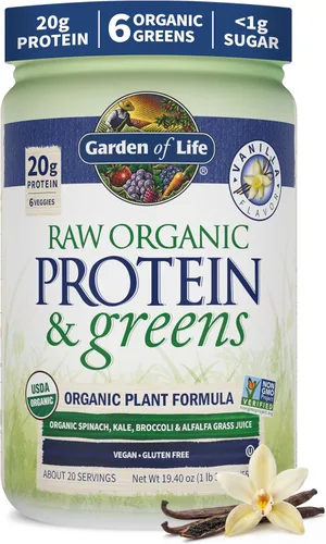 Vista 12 de Garden of Life Raw Organic Protein & Greens, Chocolate Cacao, 1 lb 5.51 oz (610 g) (Paquete de 6)
