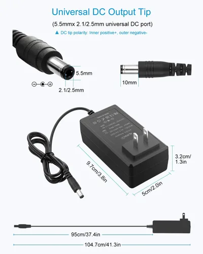 Vista 2 de ALITOVE Fuente de alimentación de 24V 1.5A Adaptador AC/DC 100-240V 50/60hz