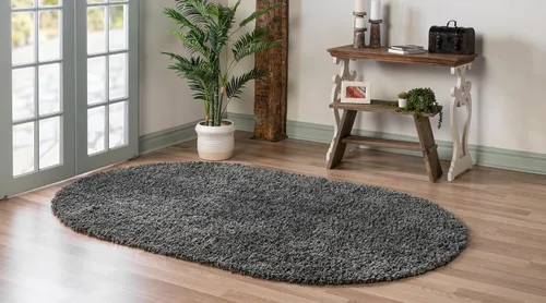 Vista 182 de Unique Loom Colección Davos Shag - Alfombra Lino