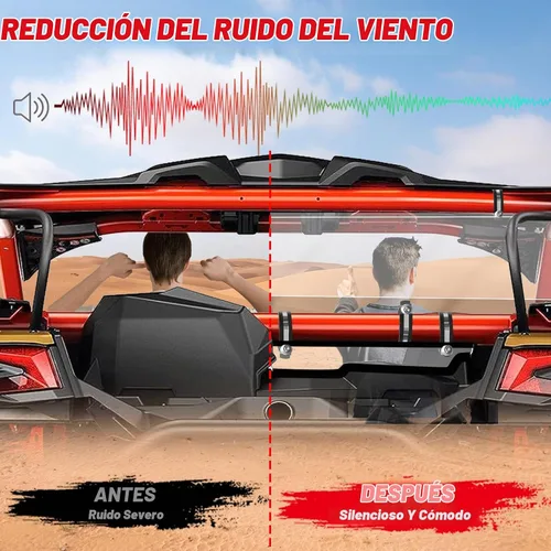 Vista 5 de StarknightMT Parabrisas trasero X3, parabrisas de ventana trasera X3 compatible con Can Am Maverick X3 y X3 Max 2017-2025
