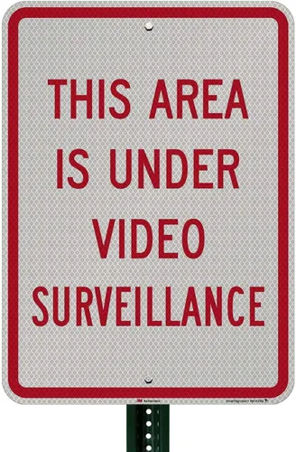 Vista 3 de SmartSign Letrero con texto en inglés "This Area Is Under Video Surveillance" Aluminio reflectante de grado de alta intensidad 3M de 18 x 24