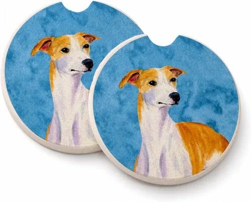 Vista 10 de Caroline's Treasures SS4767-BUCARC - Juego de 2 portavasos para automóvil, diseño de bulldog inglés, absorbentes para automóvil, portavasos