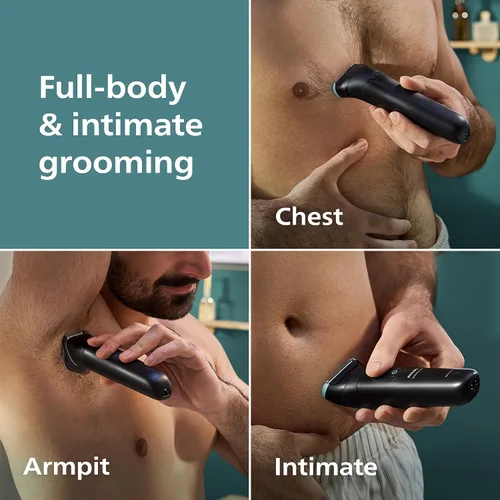 Vista 2 de Philips Norelco Body Groomer 5000, cuerpo y bolas, recortadora y afeitadora Negro - Bg5490/50