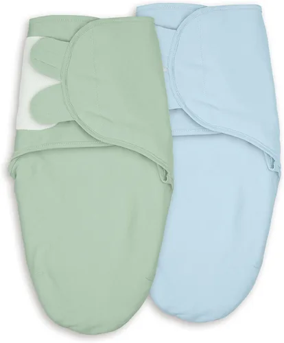 Vista 15 de Pañales de algodón orgánico para recién nacidos, suaves y cómodos con velcro, saco de dormir de 0 a 3 meses, ayuda a calmar el reflejo
