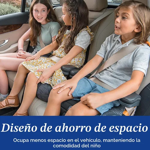 Vista 4 de Chicco GoFit ClearTex Plus Asiento elevador sin espalda, accesorio de ErgoBoost - Acolchado de espuma ultra cómodo, asa de transporte integrada