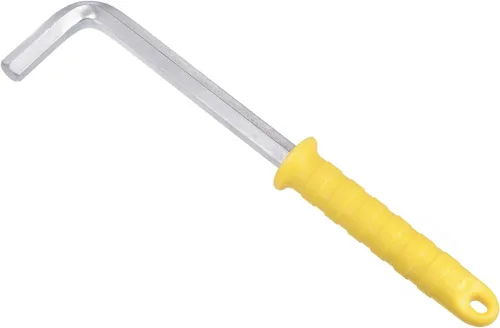 Vista 6 de uxcell Llave hexagonal de 0.472 in, herramienta de reparación CR-V de brazo largo en forma de L con mango de plástico