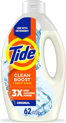 Vista 10 de Tide Enjuague de Tela de Limpieza Profunda con 3X Poder Contra Olores, Aroma Original, 48 oz