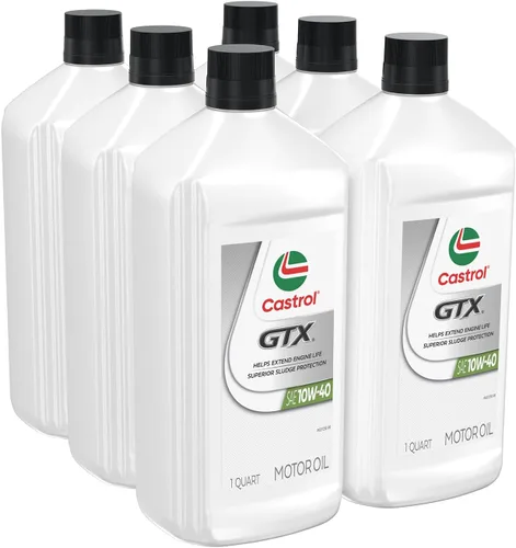 Vista 9 de Castrol Aceite de motor convencional GTX 10W-40, 1 cuarto de galón, paquete de 6