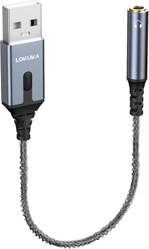 Vista 9 de Adaptador Bluetooth 5.3 a auxiliar para automóvil o amplificador, USB a receptor Bluetooth hembra de 0.138 in, compatible con altavoz con cable