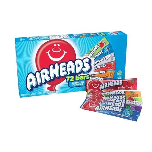 Vista 22 de Airheads Barras de caramelo de tamaño completo, cereza, caja de 36