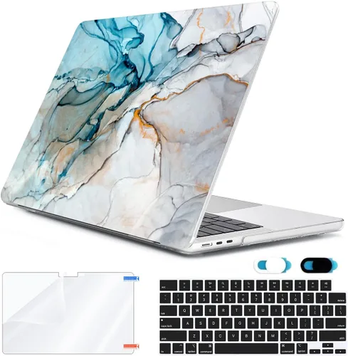 Vista 37 de Compatible con MacBook Air 2026 2025 2024-2022 de 13.6 pulgadas M5 A3449 M4 A3240 M3 A3113 M2 A2681 con Touch ID, carcasa rígida de plástico, hoja
