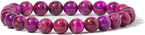 Vista 37 de Colección Cherry Tree - Pulseras de cuentas de gemas para mujeres y hombres, tamaños pequeños, medianos y grandes, cuentas redondas de 8 mm Cuarzo