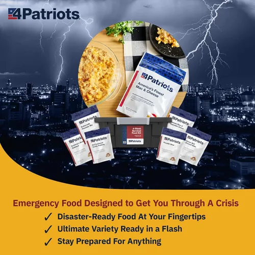 Vista 3 de 4Patriots: Suministro de alimentos para emergencias, kit de supervivencia para 4 semanas, alimentos liofilizados, vida útil de 25 años, 196 porciones