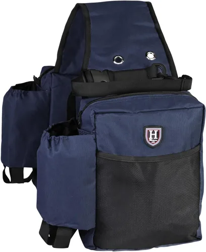 Vista 9 de Harrison Howard Equestrian Western Saddle Bag Nylon Botella de agua/engranaje Portador Conveniente Saddle Bag Negro