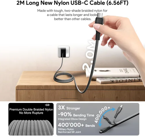 Vista 6 de HKY PD - Cargador USB tipo C de 65 W para JBL Xtreme 4, Xtreme 3 altavoz y SOUNDBOKS La batería (USB-C) Soundboks 4/3/2/Go Gen.4 Bluetooth