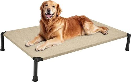 Vista 10 de Veehoo CWC2432A - Cama elevada para perro con marco resistente, patas de silicona antideslizantes, cama para perro lavable y transpirable, cama