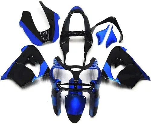 Vista 6 de Carenados completos de plástico ABS para motocicleta Kawasaki ZX-9R 2002 2003 02 03 ZX9R Ninja Bodywork negro brillante kits de cuerpo