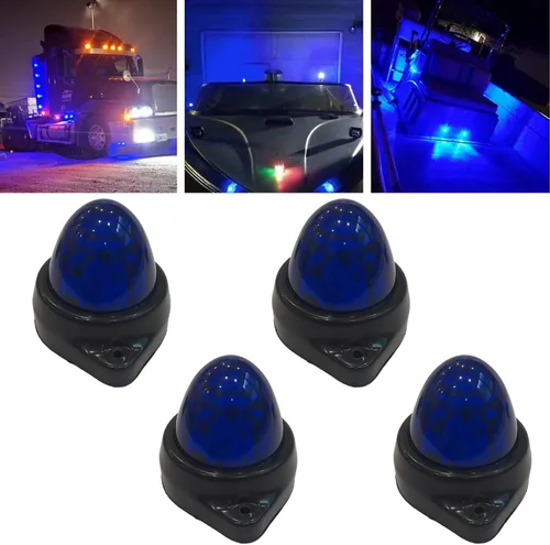 Vista 18 de Paquete de 10 luces LED para semirremolques para semirremolques, 12 V, impermeable, luces de pollo ámbar para semircamiones, carga carga, luces