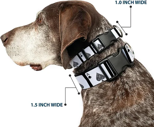 Vista 2 de Buckle-Down PC-W30136-S Ace Of Spades Collar de clip de plástico, pequeño/9-15