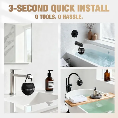Vista 7 de SHLLKTTRY Filtro de agua de baño para grifo de bañera con desbordamiento, filtración, elimina contaminantes, cloro, flúor, suavizante de agua dura