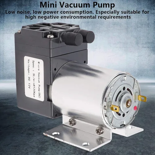 Vista 6 de bomba de vacío 12V, bomba de vacío eléctrica del compresor de aire de la succión del vacío de DC 5L/min 120kpa mini bomba de vacío