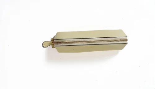 Vista 5 de Cockatoo Estuche para lápices de piel auténtica, soporte para accesorios, bolsa de papelería, estuche con cremallera para el trabajo y la oficina