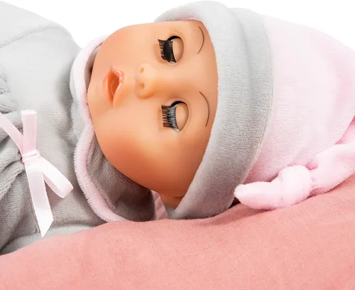 Vista 4 de Bayer: Muñeca de bebé de 15 pulgadas "First Words" en gris, con 24 sonidos y accesorios