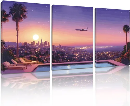 Vista 7 de Rumftozyb Hiroshi Nagai - Lienzo decorativo para pared, arte de pared de anime japonés, arte de pared surrealismo, decoración de pared de puesta