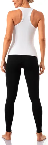 Vista 3 de Ukaste Camiseta sin mangas para mujer Studio Essential con cuello redondo y espalda cruzada para yoga